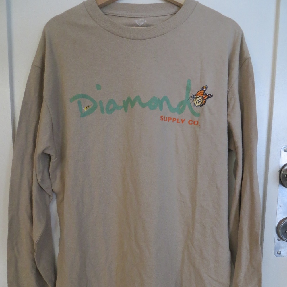 Diamond Supply Co. Long Sleeve Butterfly T-shirt